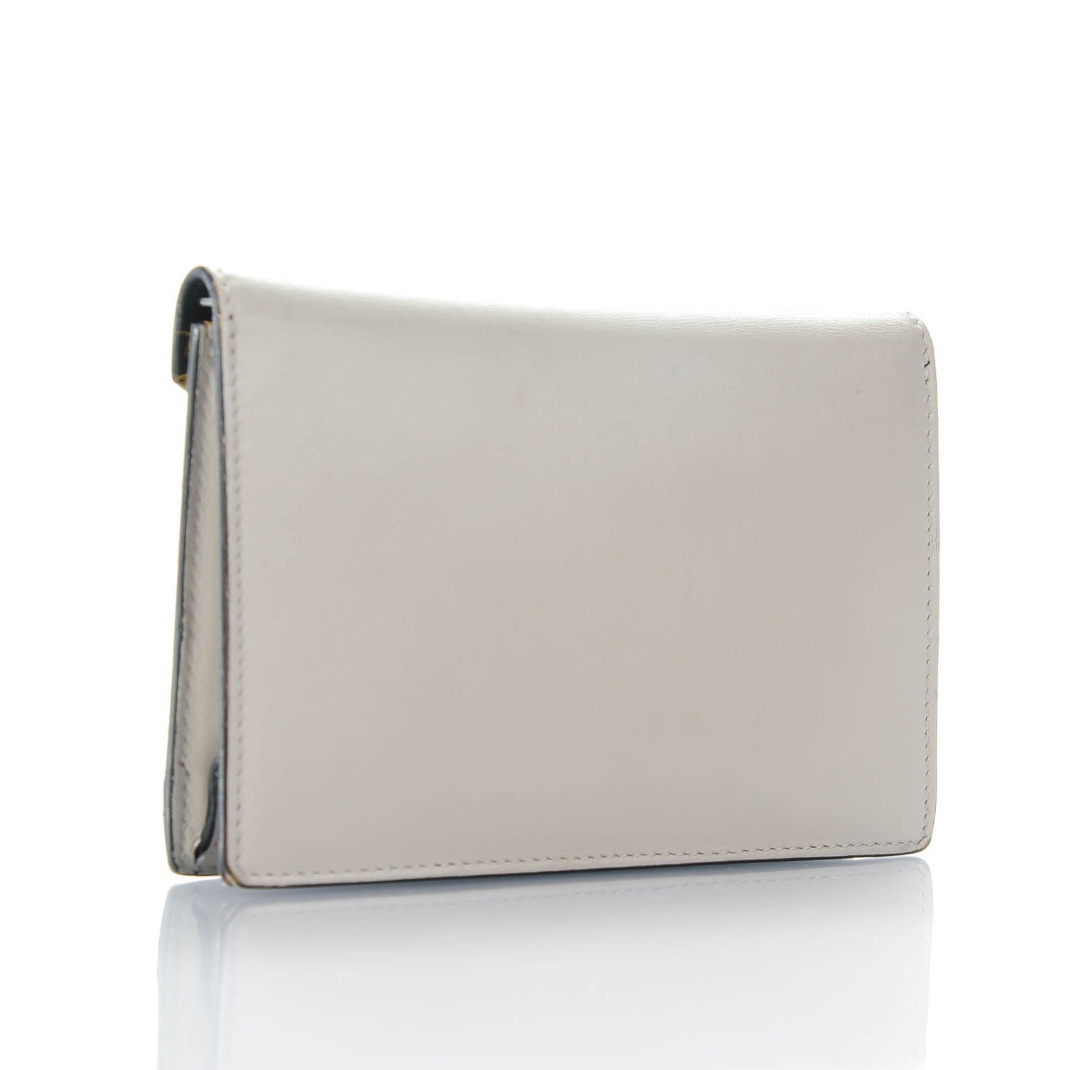 Celine Pony Hair Calfskin Diamond Compact Multifunction Wallet Pearl Grey 3 of 8