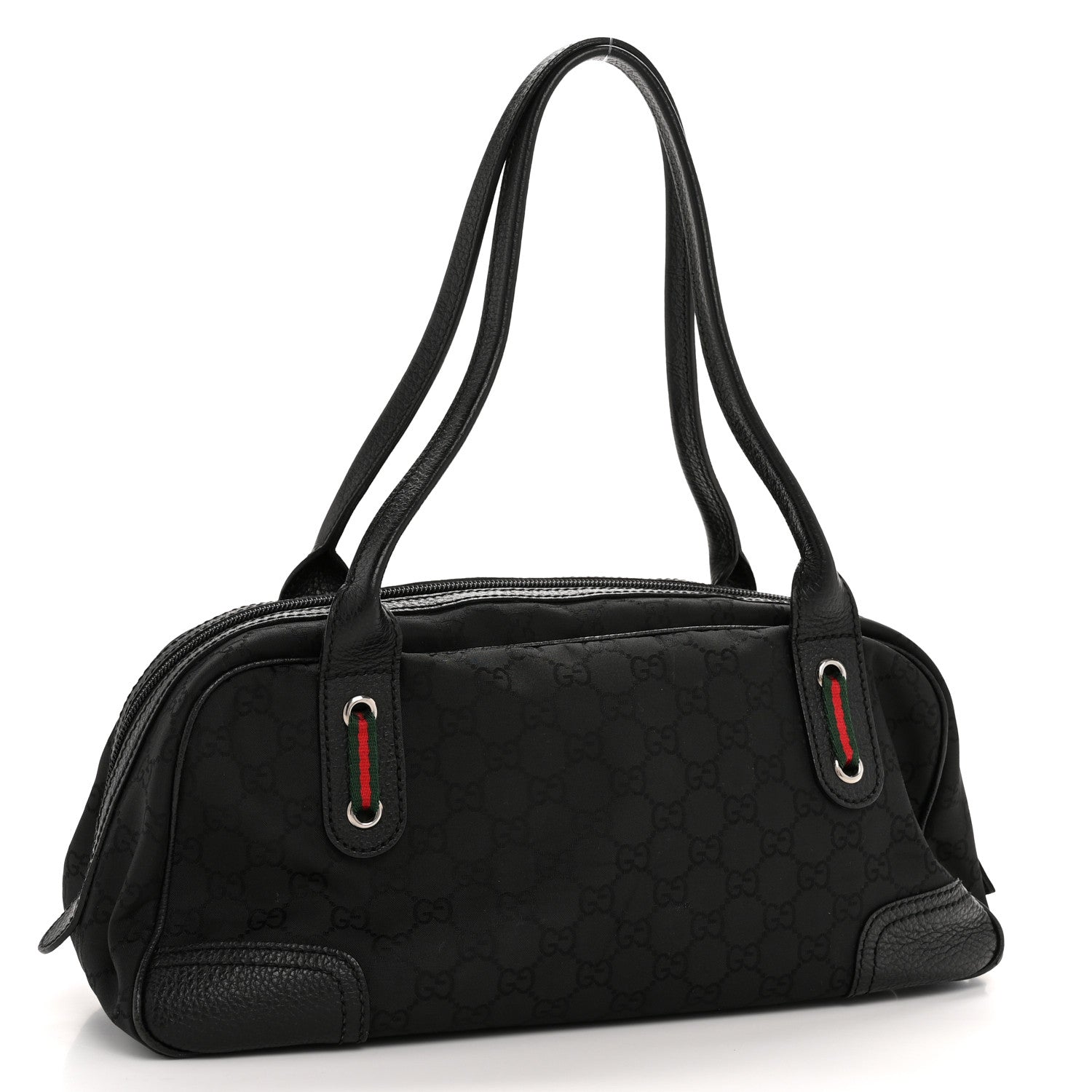 Gucci Canvas Monogram Web Princy Boston Black 3 of 12