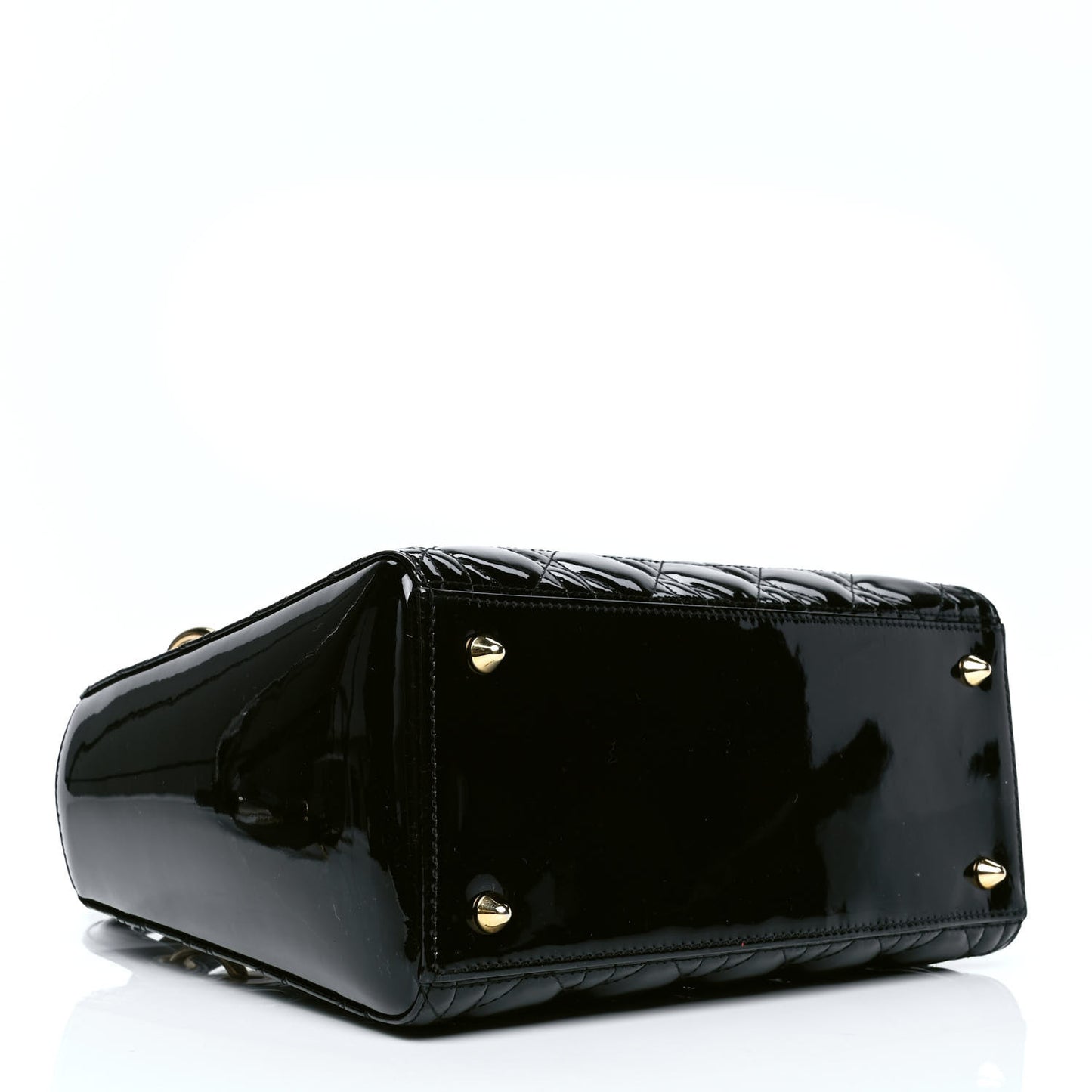 Patent Cannage Medium Lady Dior Black
