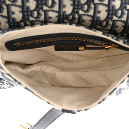 Christian Dior Oblique Saddle Bag Blue 5 of 10
