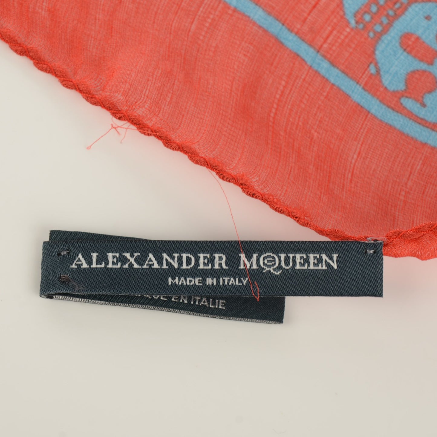 Silk Chiffon Skull Scarf Red