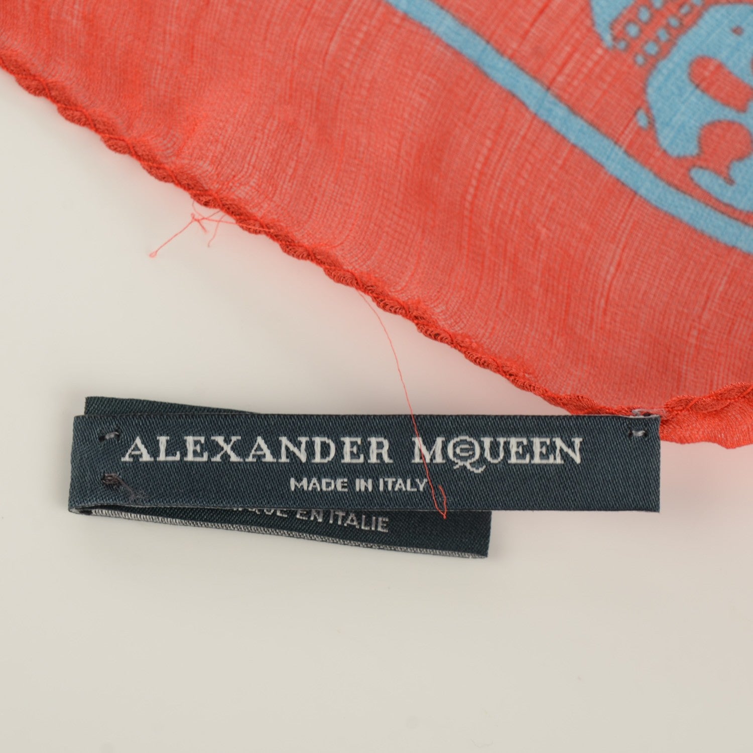 Alexander McQueen Silk Chiffon Skull Scarf Red 4 of 7