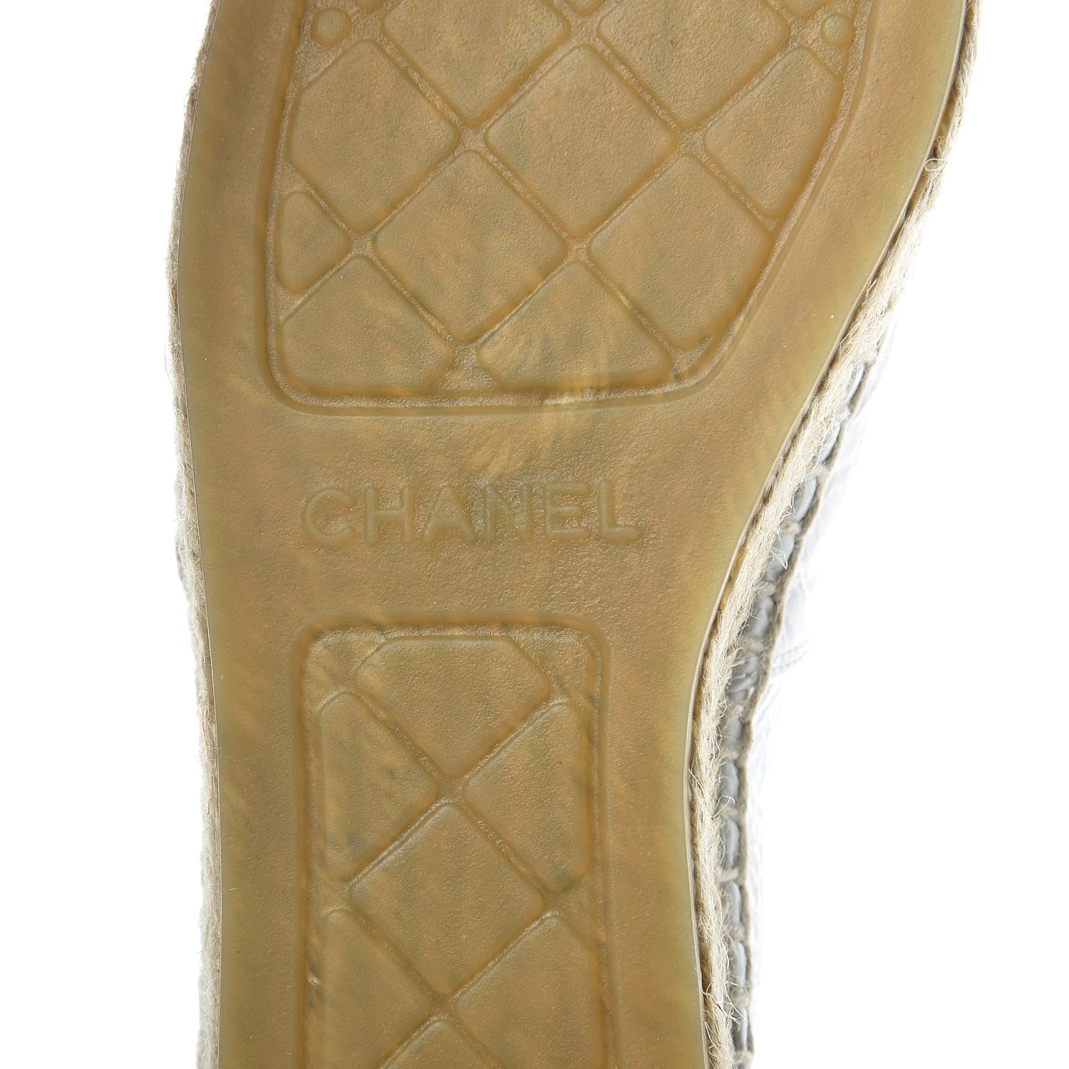 Chanel Distressed Patent CC Espadrilles 37 White 6 of 11