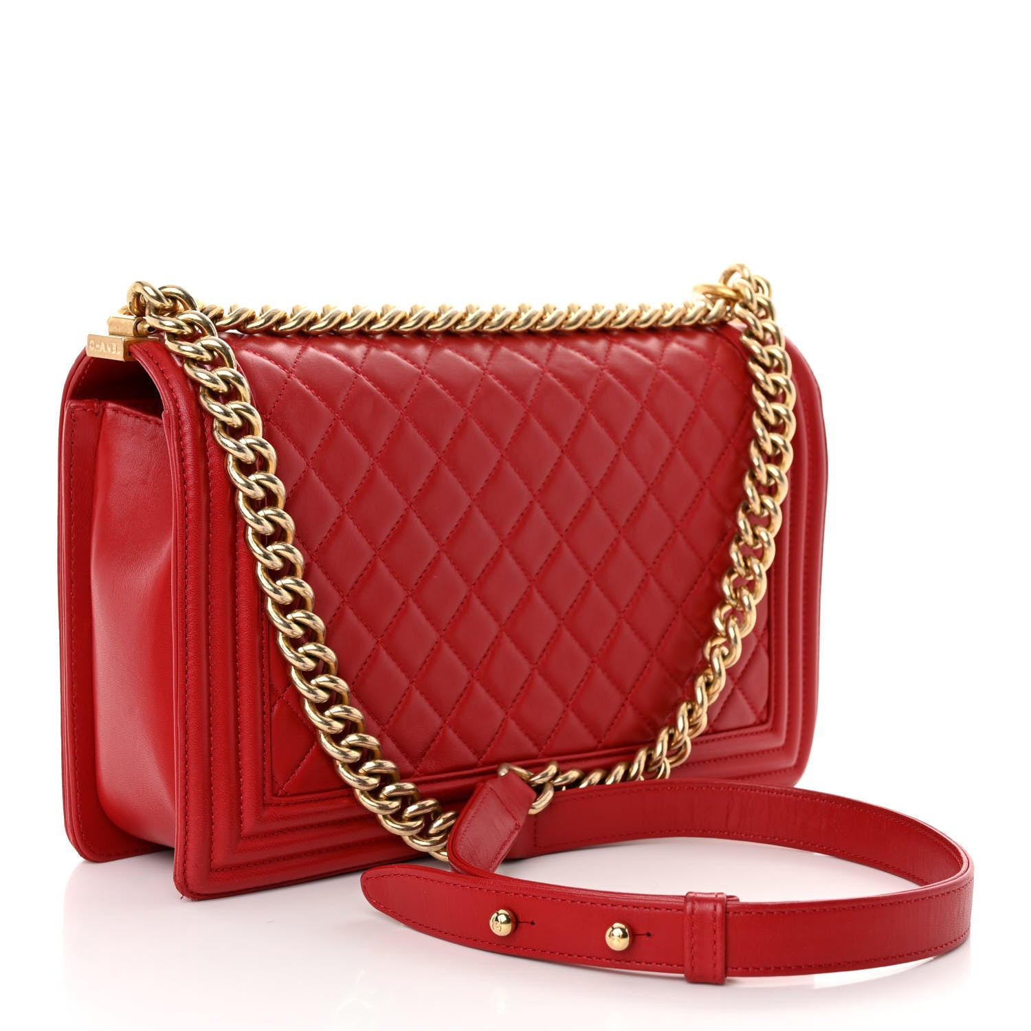Chanel Lambskin Quilted New Medium Boy Flap Red 3 of 11
