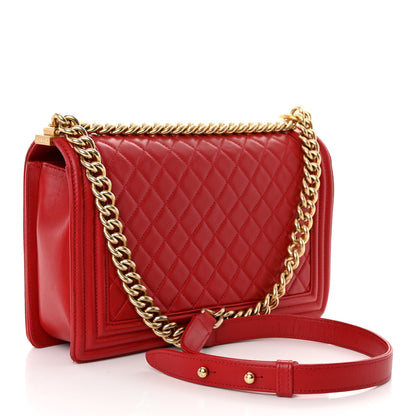 Chanel Lambskin Quilted New Medium Boy Flap Red 3 of 11