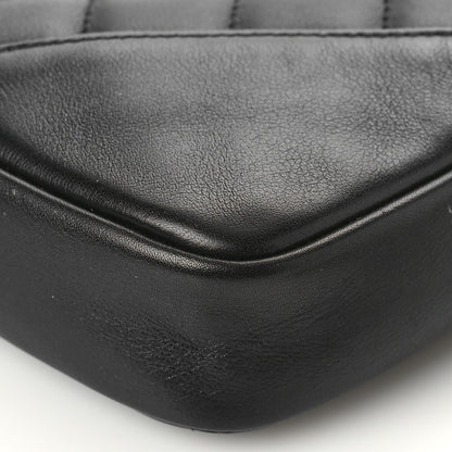 Chanel Calfskin Quilted Cambon Pochette Black White 9 of 9