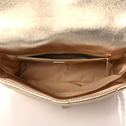 Chanel Metallic Lambskin Quilted Medium Chanel 19 Flap Gold 5 of 11