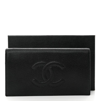 Chanel Caviar Timeless CC Yen Wallet Black 14 of 14