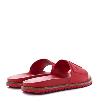 Fendi PVC Logo Mens Slide Sandals 9 Rosso 4 of 8