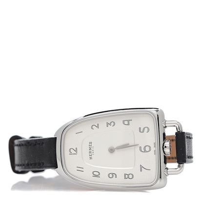 Hermes Stainless Steel Barenia 26mm Galop Quartz Watch Noir 3 of 8