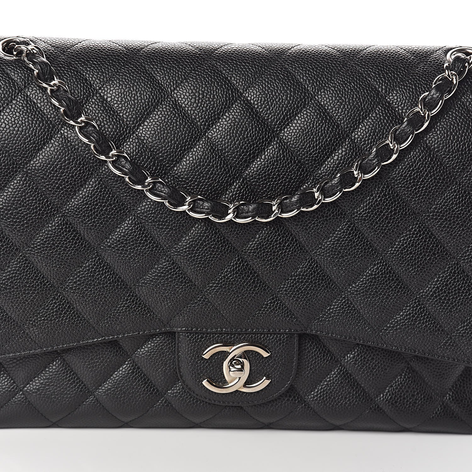 Chanel Caviar Quilted Maxi Double Flap Black 8 of 10