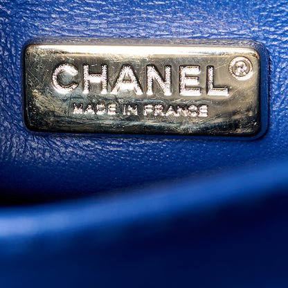 Chanel Snakeskin Small Braided Chic Flap Blue 7 of 11