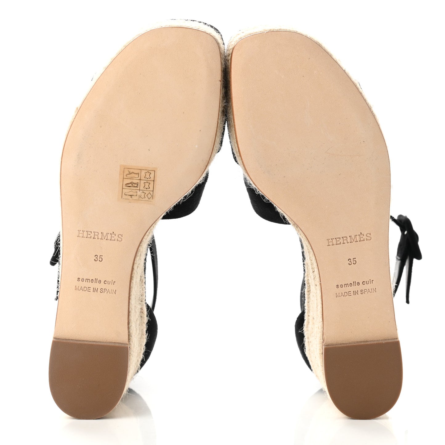 Suede Elda Espadrille Wedge Sandals 35 Black