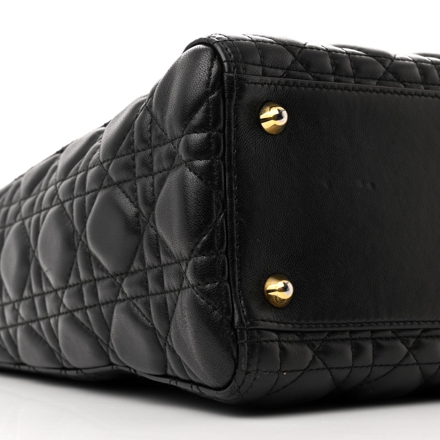 Lambskin Cannage Large Lady Dior Black