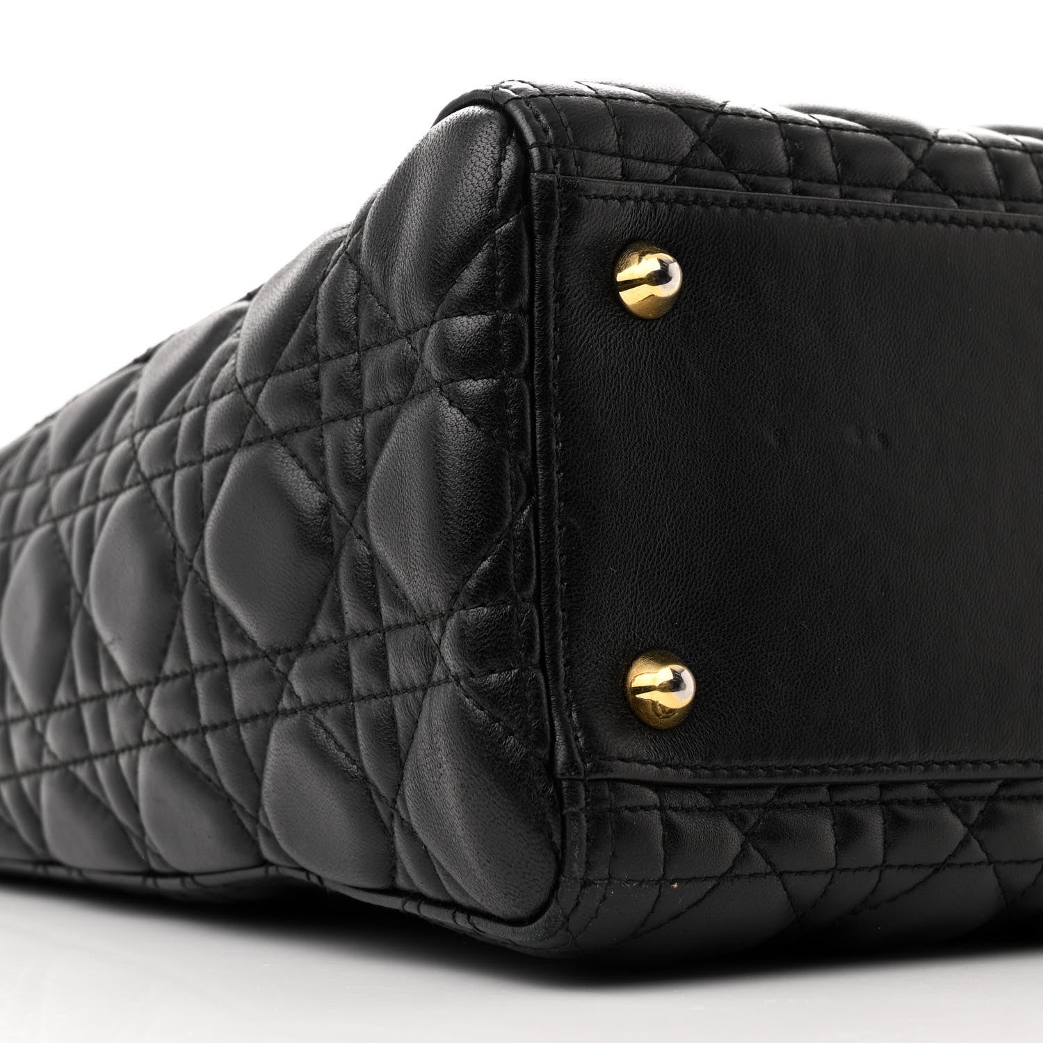 Christian Dior Lambskin Cannage Large Lady Dior Black 9 of 12