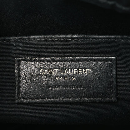 Saint Laurent Calfskin Matelasse Monogram Lou Camera Bag Black 6 of 9