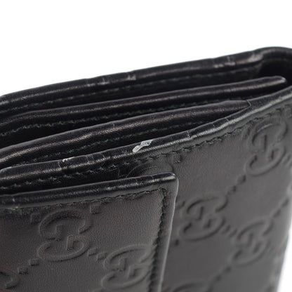 Gucci Guccissima Margaux Calfskin Metal Bar Continental Flap Wallet Black 2 of 10