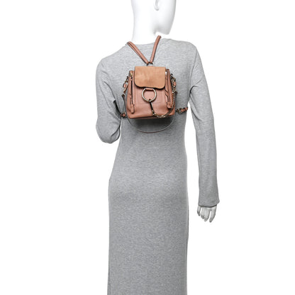 Chloe Suede Calfskin Small Faye Backpack Nougat 2 of 13