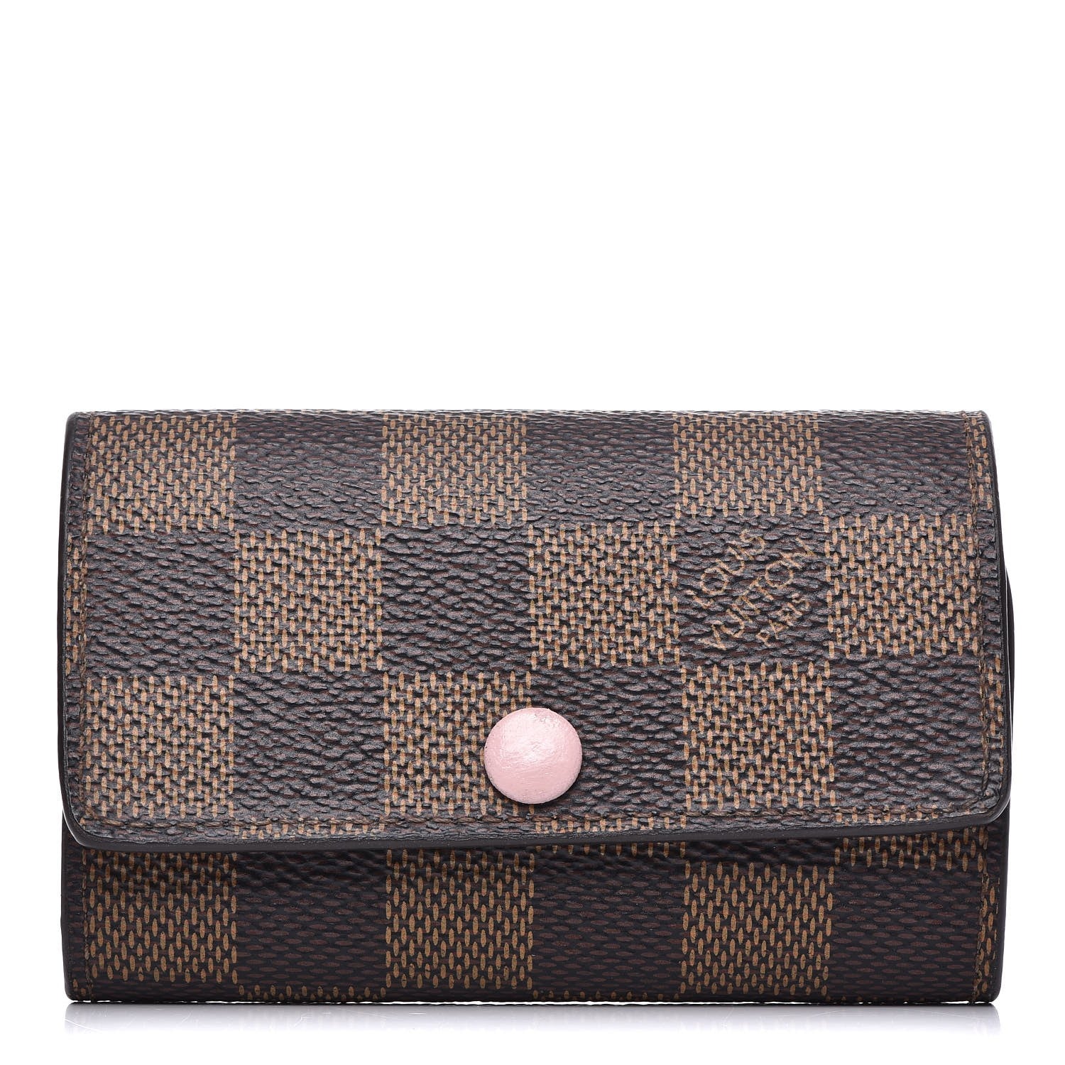 Louis Vuitton Damier Ebene Multicles 6 Key Holder Rose Ballerine 1 of 10