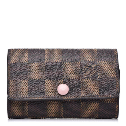 Louis Vuitton Damier Ebene Multicles 6 Key Holder Rose Ballerine 1 of 10