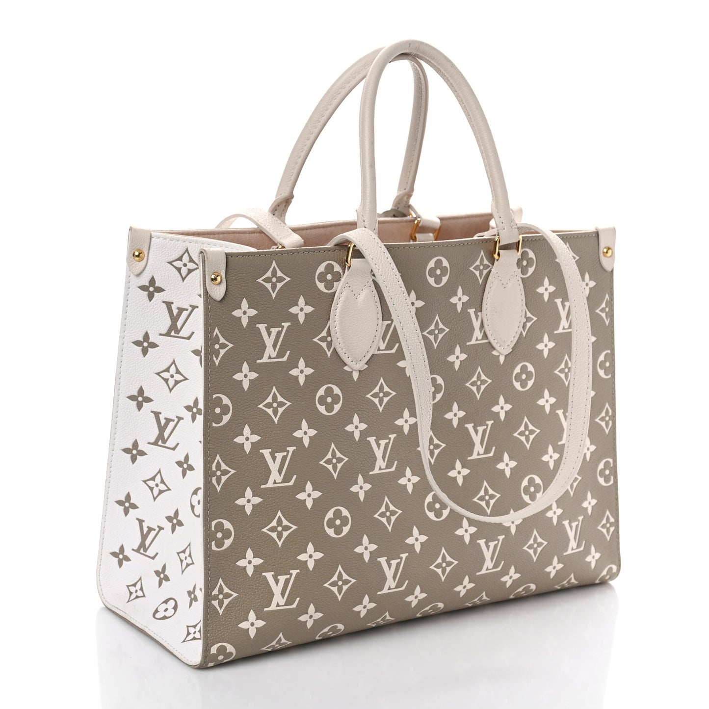 Empreinte Monogram Spring In The City Onthego MM Kaki Beige Cream