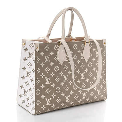Louis Vuitton Empreinte Monogram Spring In The City Onthego MM Kaki Beige Cream 4 of 17