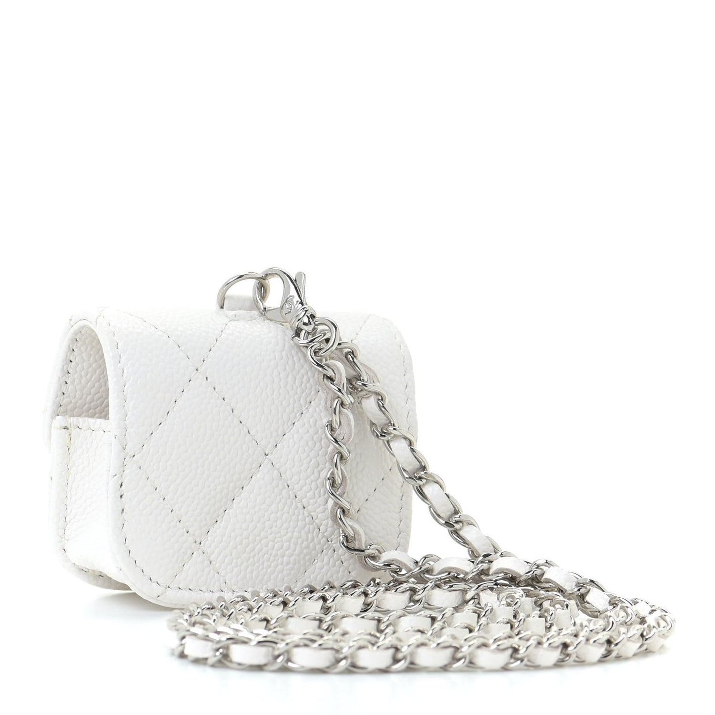 Caviar Quilted Airpods Pro Case White