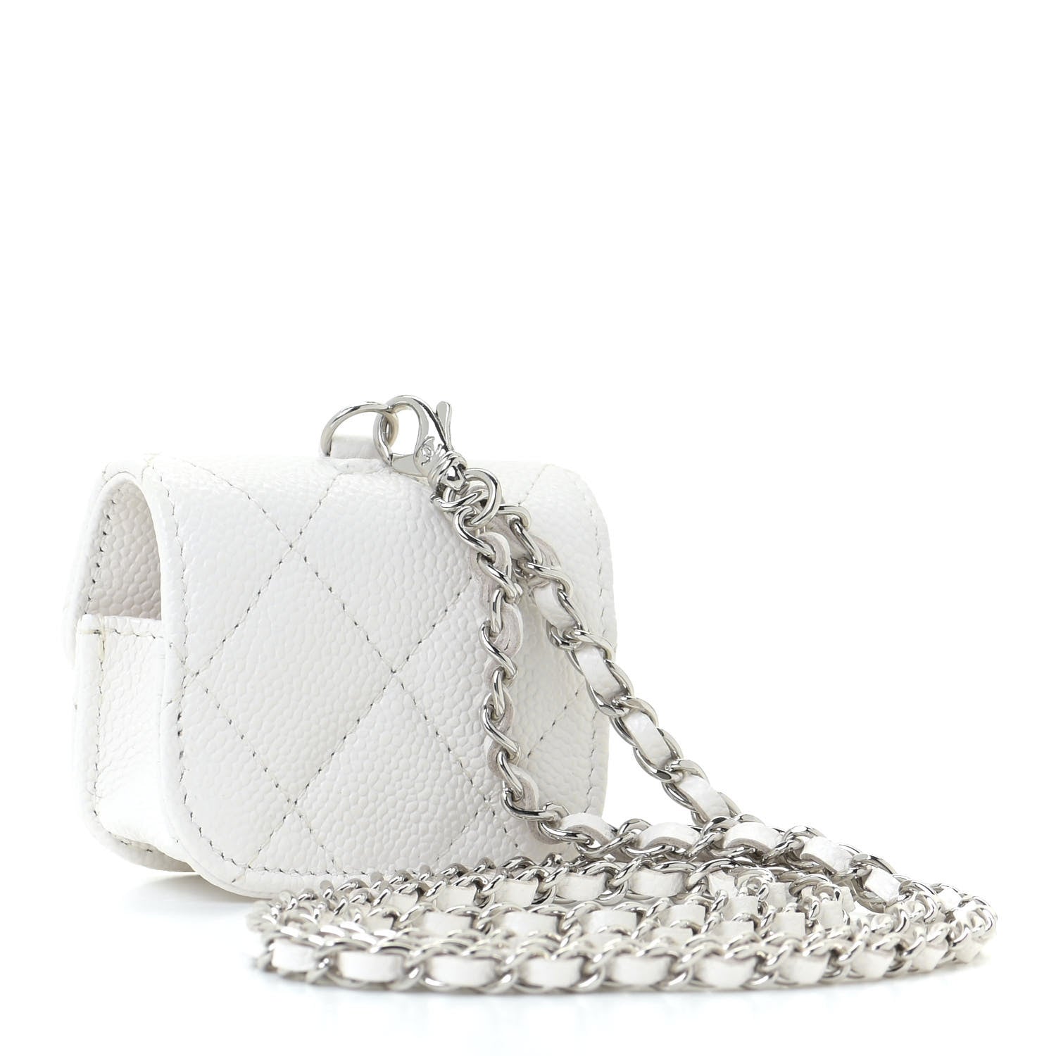 Chanel Caviar Quilted Airpods Pro Case White 3 of 11