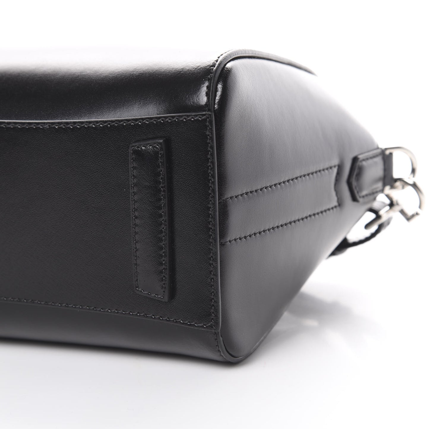 Shiny Lord Calfskin Mini Antigona Black