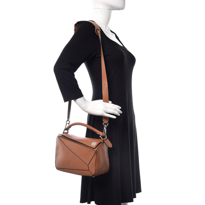 Loewe Calfskin Small Puzzle Bag Tan 2 of 11