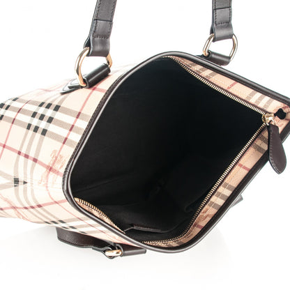 Burberry Haymarket Check Medium Regent Tote Chocolate 5 of 8