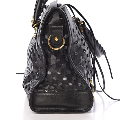 Balenciaga Agneau Classic Hardware Perforated Dot City Black 17 of 17