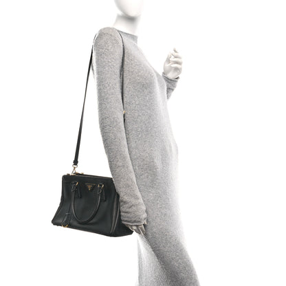 Prada Saffiano Small Galleria Double Zip Tote Black 2 of 10