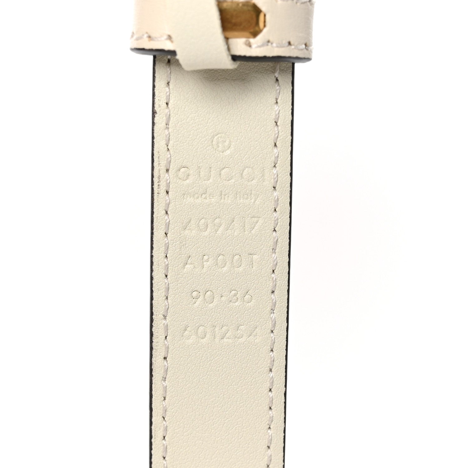 Gucci Calfskin Double G 20mm Belt 90 36 Mystic White 3 of 6