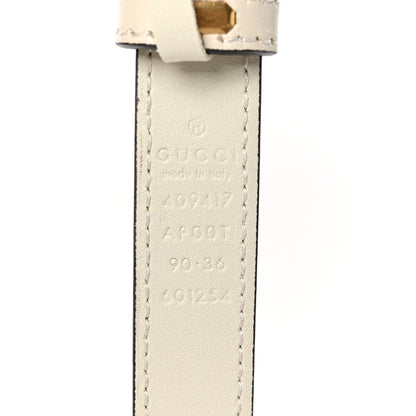 Gucci Calfskin Double G 20mm Belt 90 36 Mystic White 3 of 6
