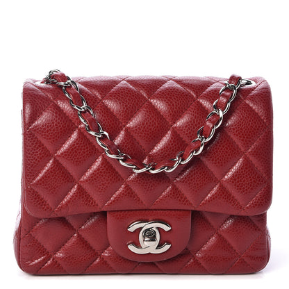 Chanel Caviar Quilted Mini Square Flap Red 1 of 11