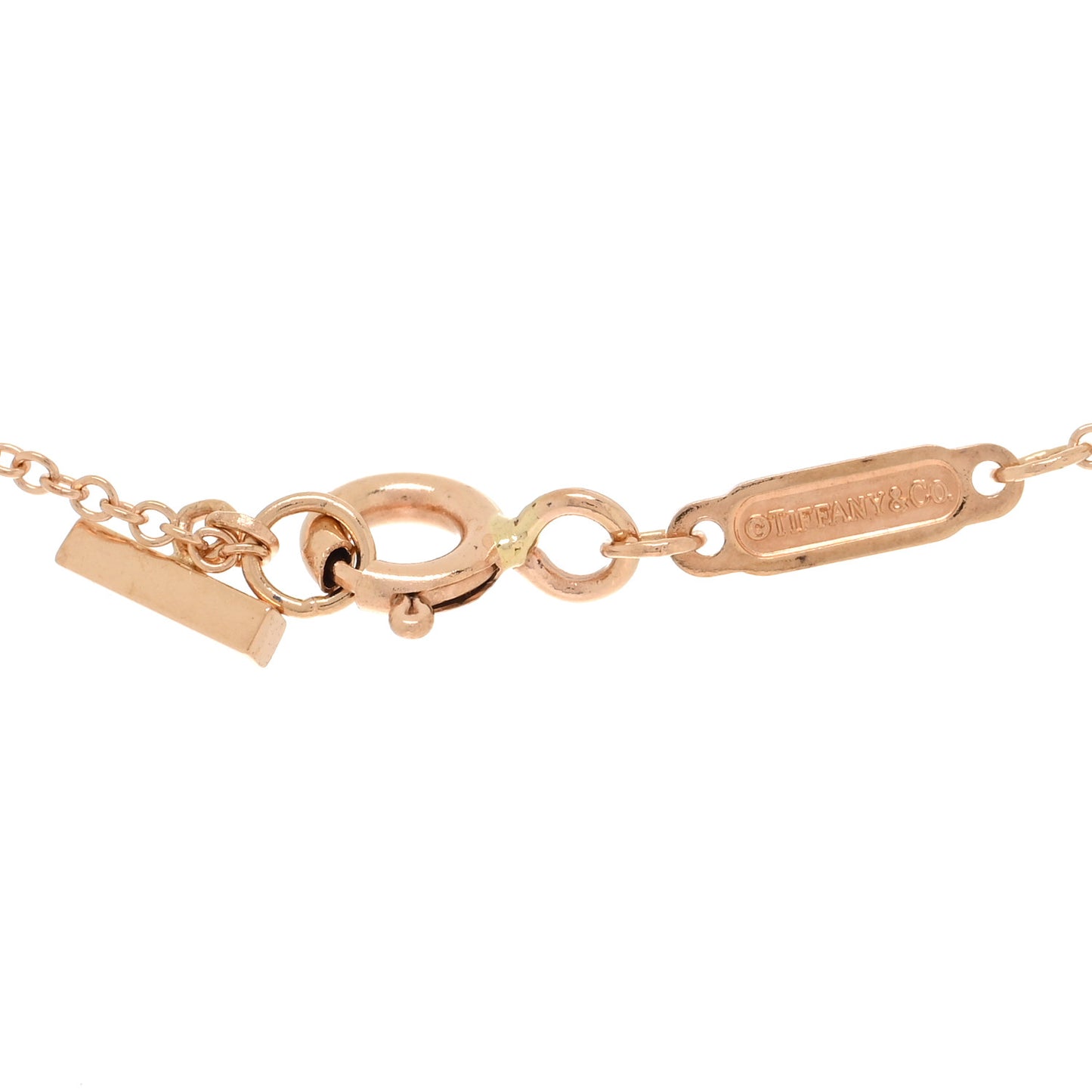 18K Rose Gold Mini T Smile Pendant Necklace
