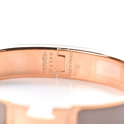 Hermes Enamel Narrow Clic Clac H Bracelet GM Marron Glace 3 of 3