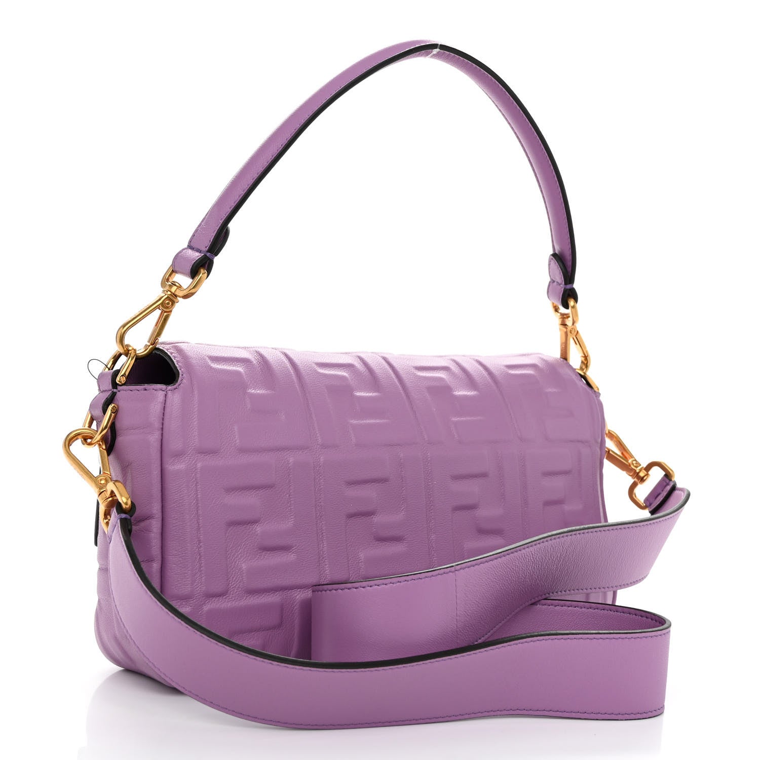 Fendi Nappa FF 1974 Embossed Baguette Agapanto 3 of 10