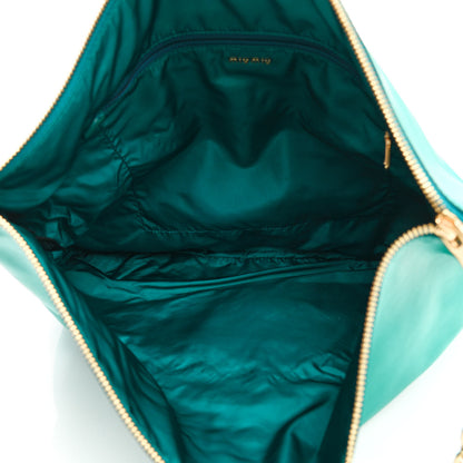 Miu Miu Soft Calf Softy Shoulder Bag Peacock Blue 4 of 11