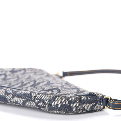 Christian Dior Monogram Mini Saddle Pochette Navy 7 of 9