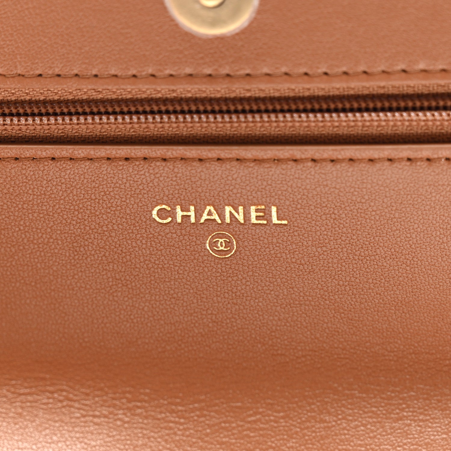 Chanel Lambskin Quilted Chanel 19 Wallet On Chain WOC Brown 6 of 11