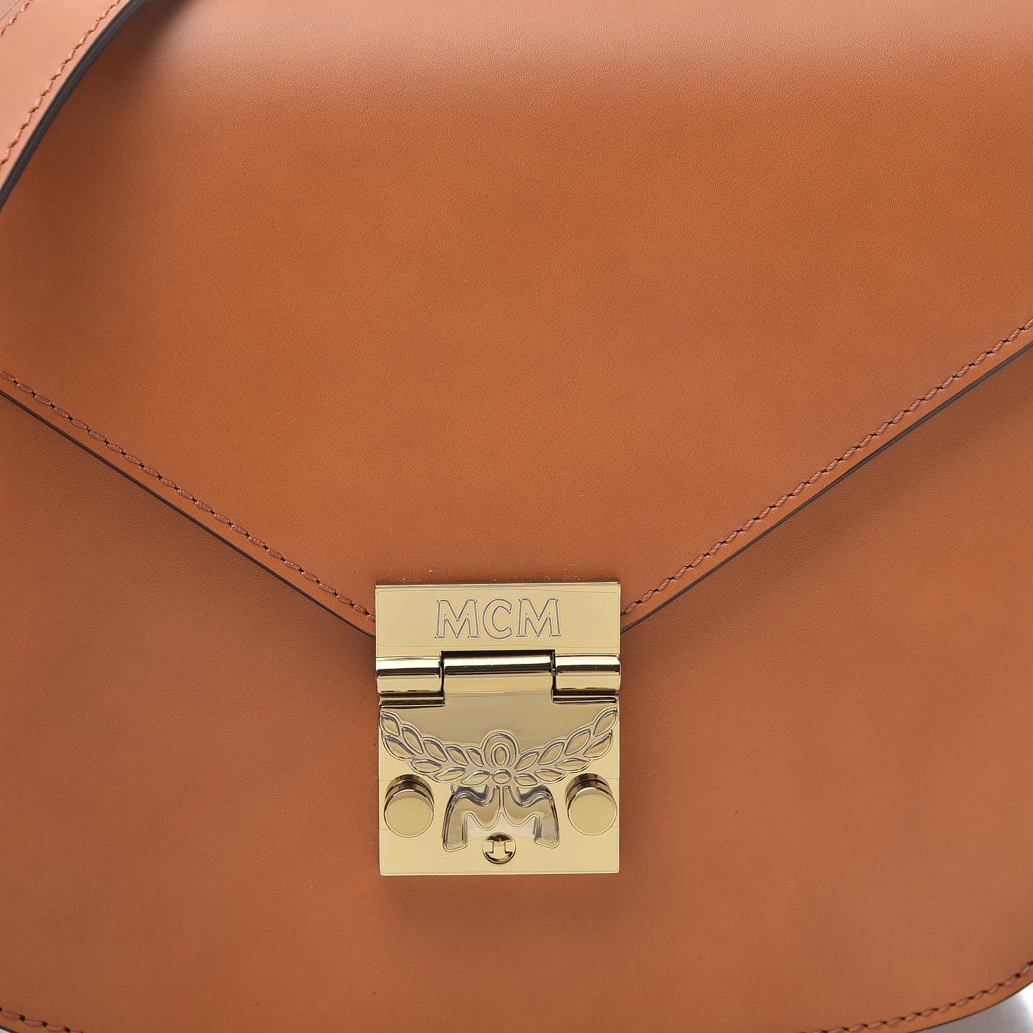 MCM Calfskin Patricia Small Crossbody Bag Cognac 526206 – FASHIONPHILE