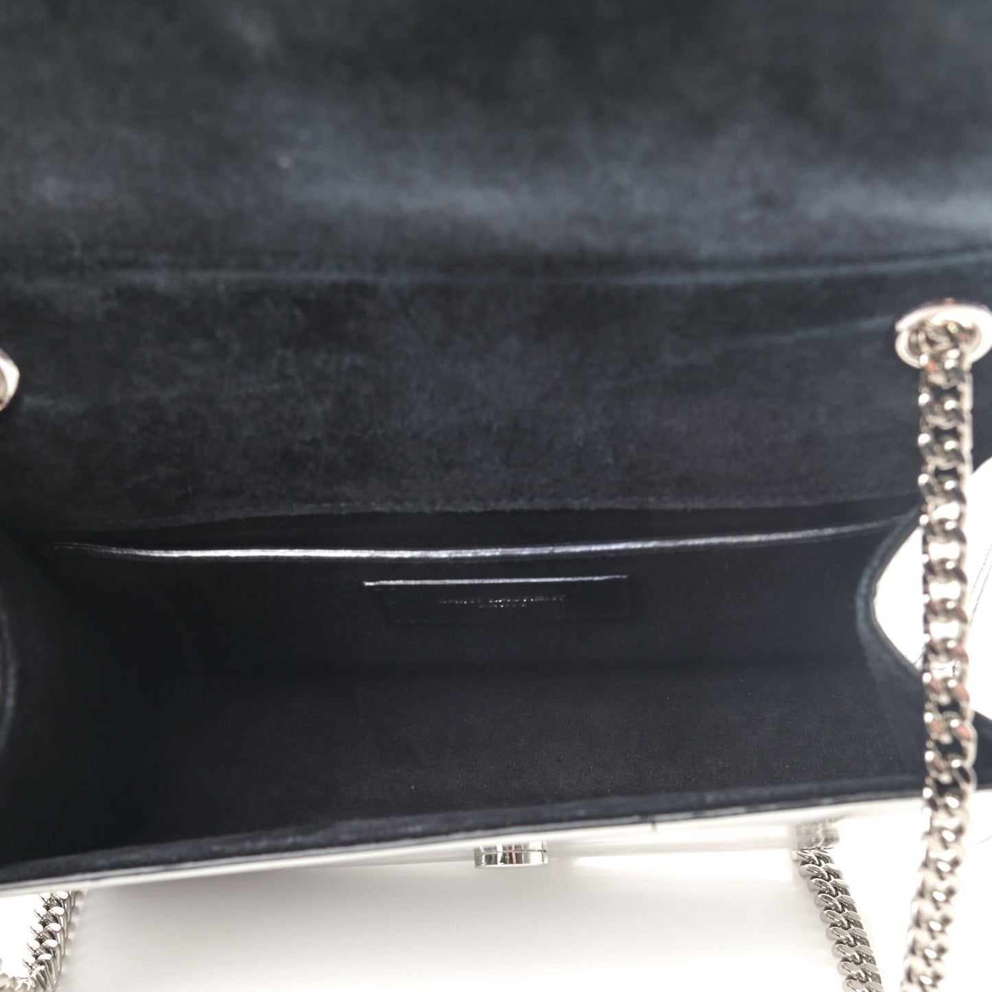 Vinyl Mirror Small Classic Monogram Kate Satchel Argento
