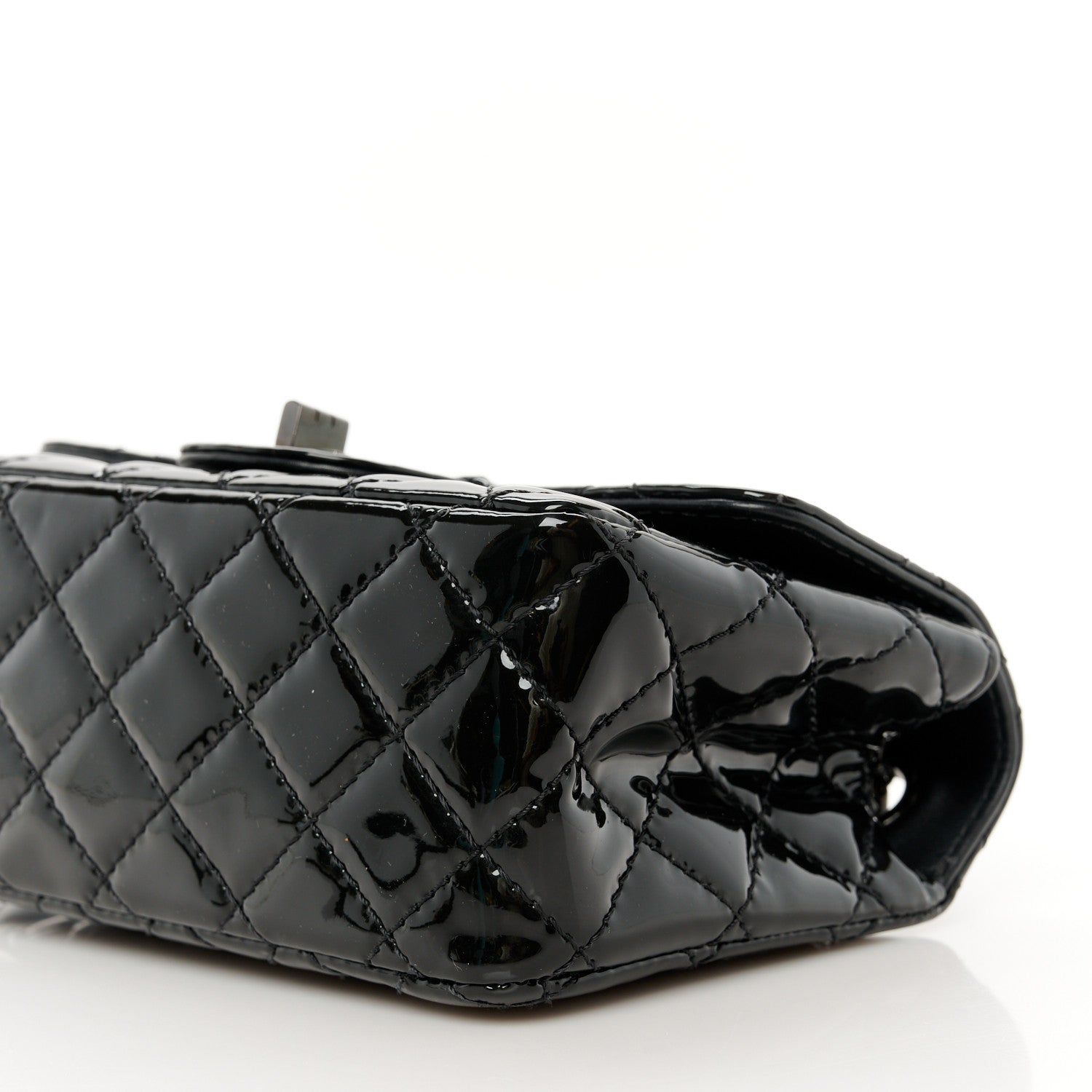 Chanel Patent Calfskin Quilted 2.55 Reissue Mini Flap So Black 10 of 10