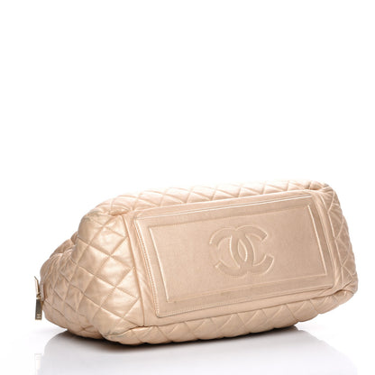 Chanel Metallic Lambskin Coco Cocoon Bowler Light Gold 4 of 15