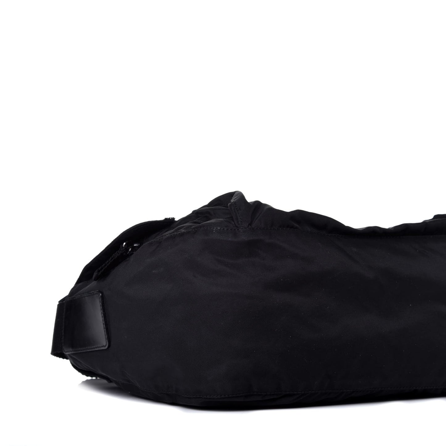 Tessuto Nylon Saffiano Messenger Bag Black