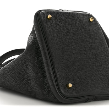 Hermes Taurillon Clemence Picotin Lock 22 MM Black 9 of 11