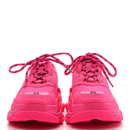Balenciaga Fabric Mesh Womens Triple S Sneakers 35 Pink 2 of 7