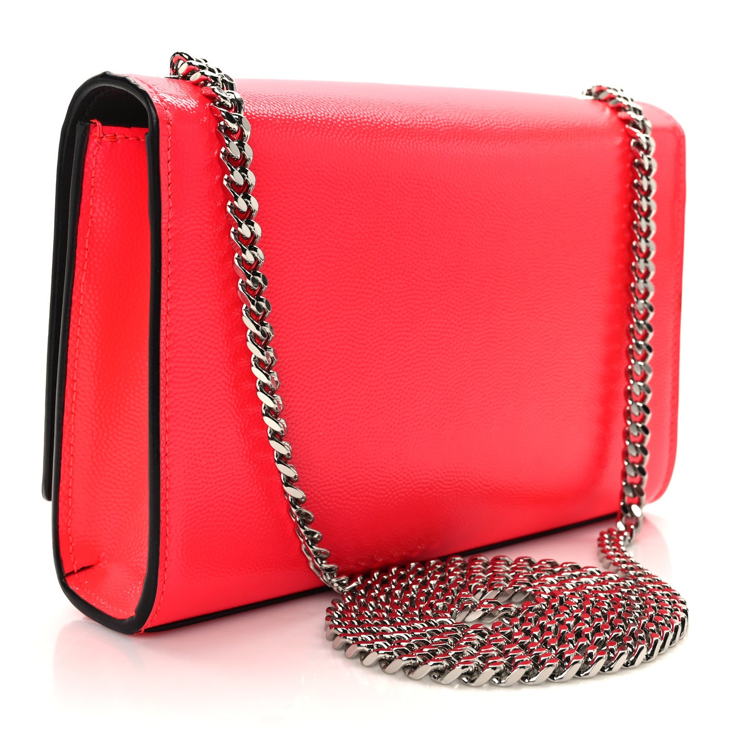 Patent Grain de Poudre Small Monogram Kate Satchel Neon Pink
